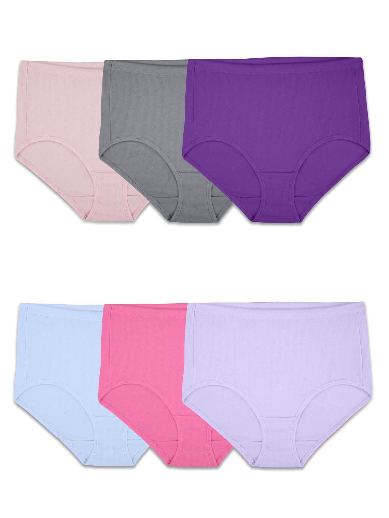 Womens Breathable Cotton Mesh Brief 6 Pack –