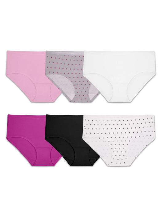 Womens Cotton Stretch Hipster Underwear 6 Pack