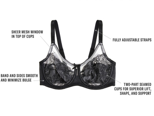 Women's Retro Chic Full Figure Underwire Bra