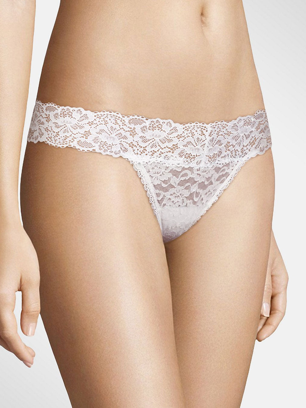Women's Sexy Must Have Microfiber Lace Thong