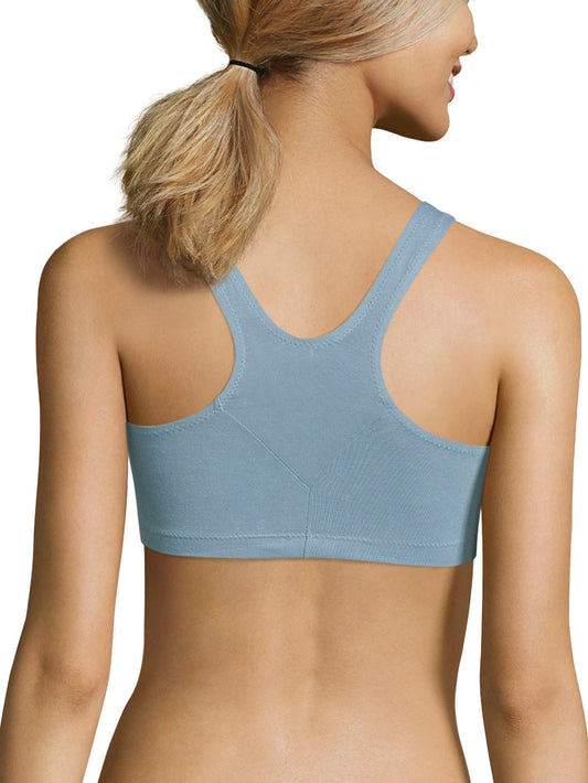 Women's Stretch Cotton Low Impact X-Temp Sports Bras - 2 Pack