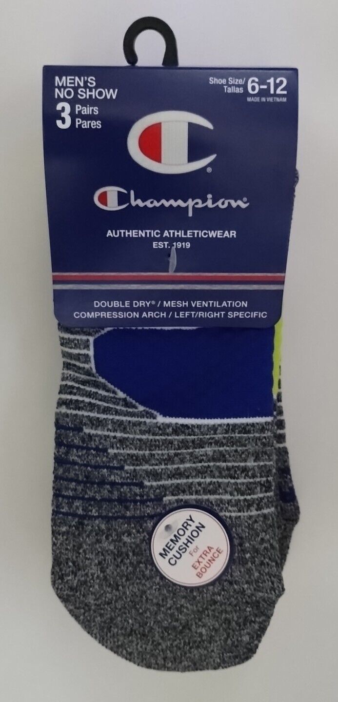 Men No Show Sport Sock 3 Pack