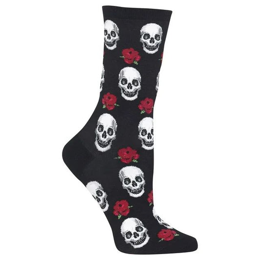 Women Skull And Roses Socks