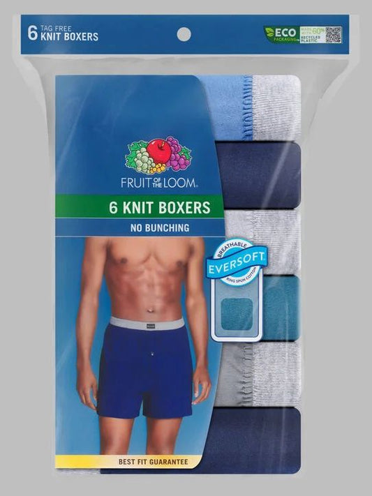 Mens 6 Pack Knit Boxers