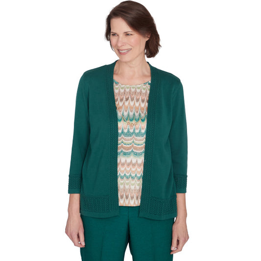 Emerald Isle Biadere Texture Inner Two For One Shirt Petite