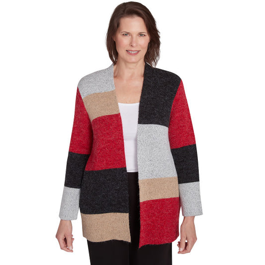 Runway Ready Colorblock Cardigan Sweater