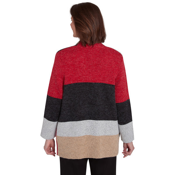 Runway Ready Colorblock Cardigan Sweater