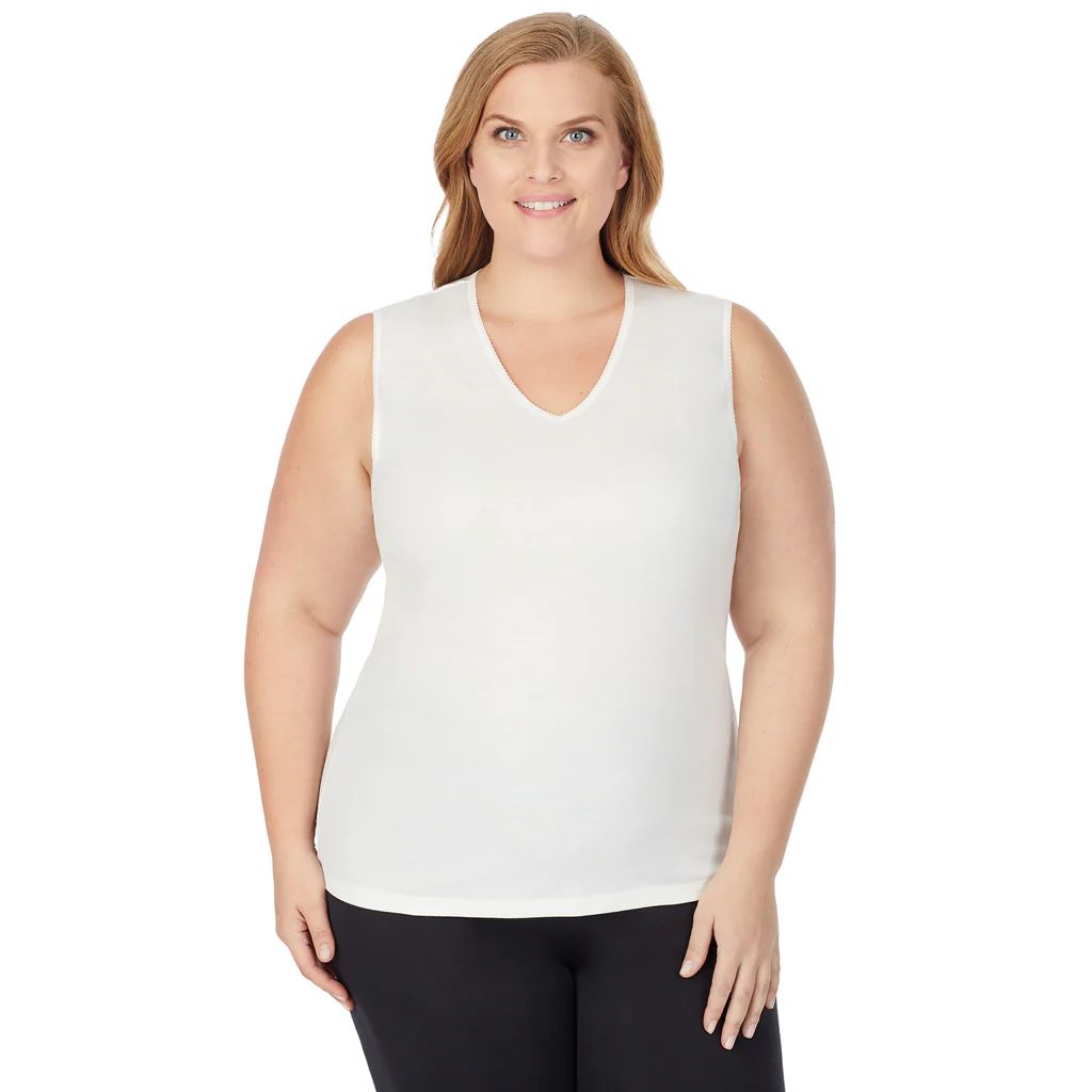 Softwear With Lace Tank Top Plus Size