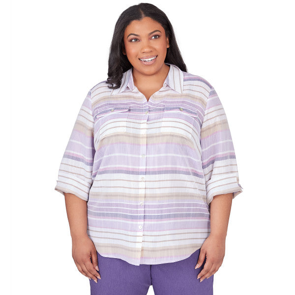 Charm School Stripe Shirt Plus Size