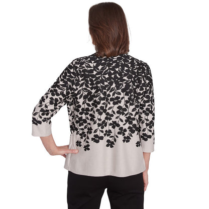 Romancing The Stone Cascade Leaves Two In One Knit Top