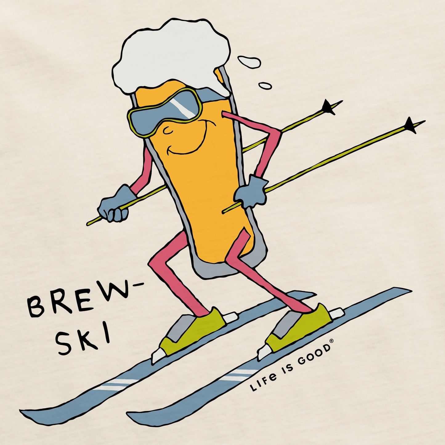 Men Long Sleeve Crusher Tee Brew Ski