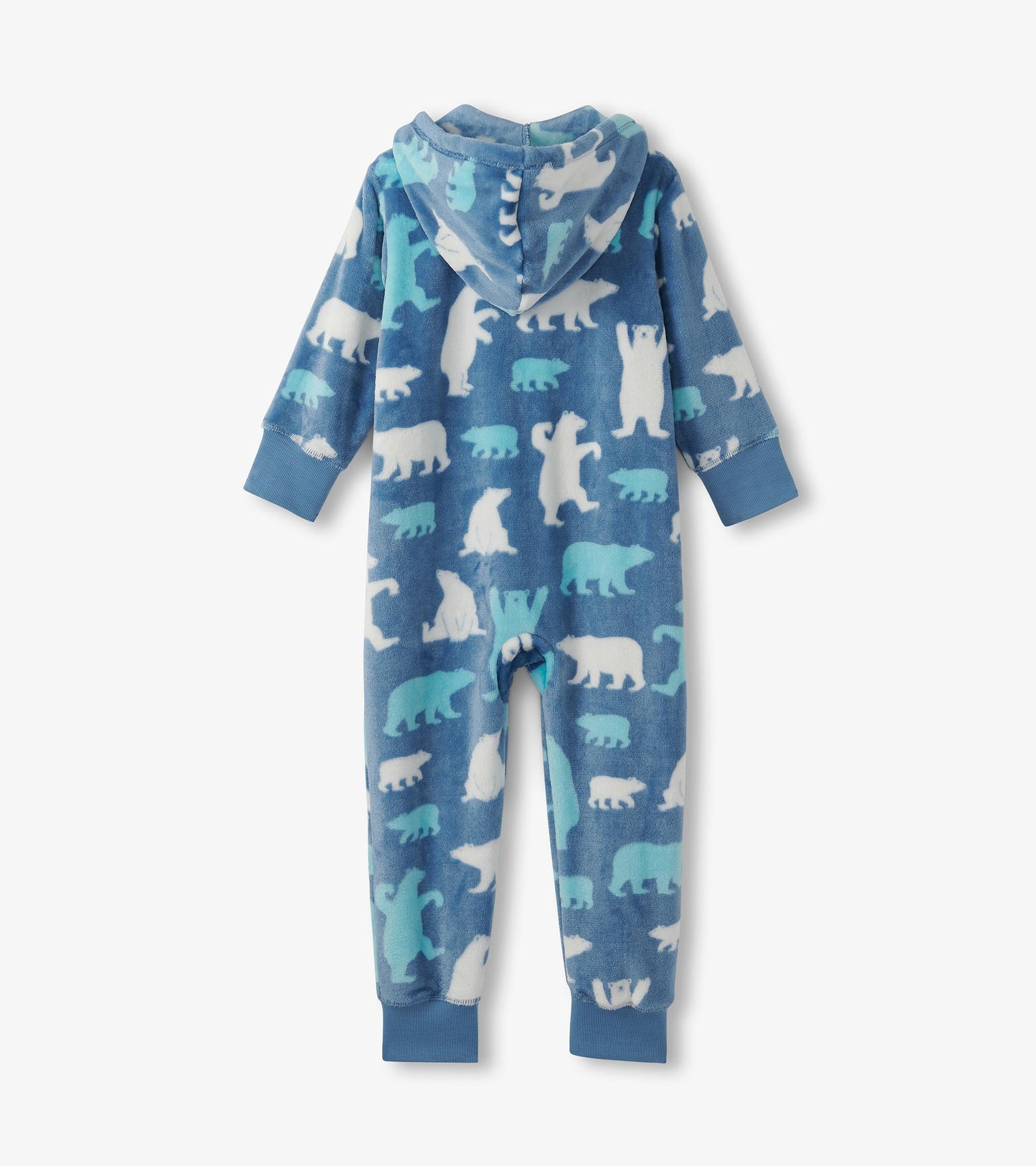 Polar Bears Hooded Fleece Jumpsuit Kids