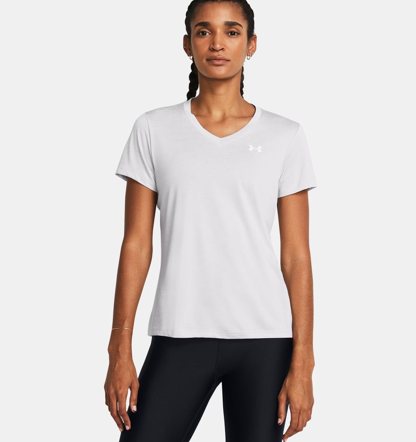 UA Tech Twist Short Sleeve V Neck Tee Shirt