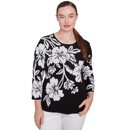 Wild At Heart Dramatic Floral Sweater