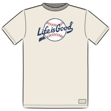 Men Short Sleeve Crusher Tee Life Is Good Baseball