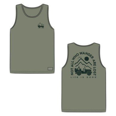 Men Crusher Lite Tank Not All Who Wander Are Lost