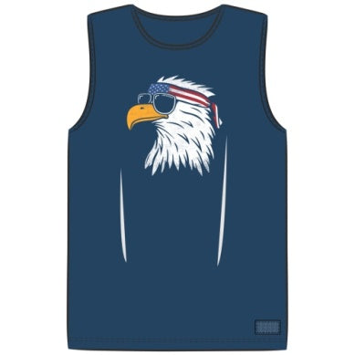 Men Crusher Lite Tank Patriotic Eagle