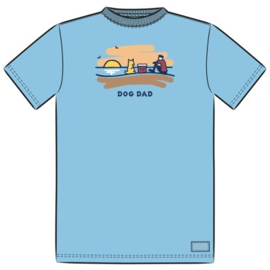 Men Short Sleeve Crusher Lite Tee Jake Beach Dog Dad