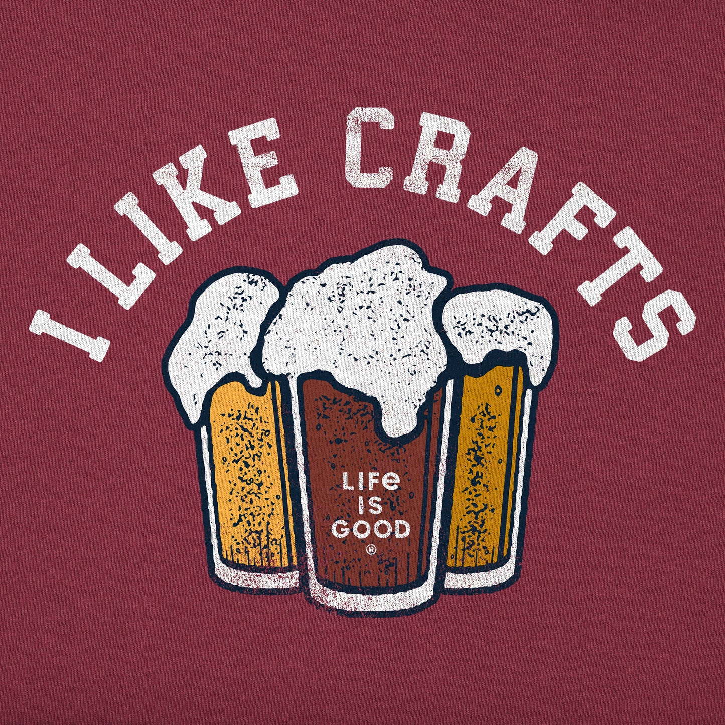 Mens I Like Crafts Long Sleeve Crusher Tee Shirt