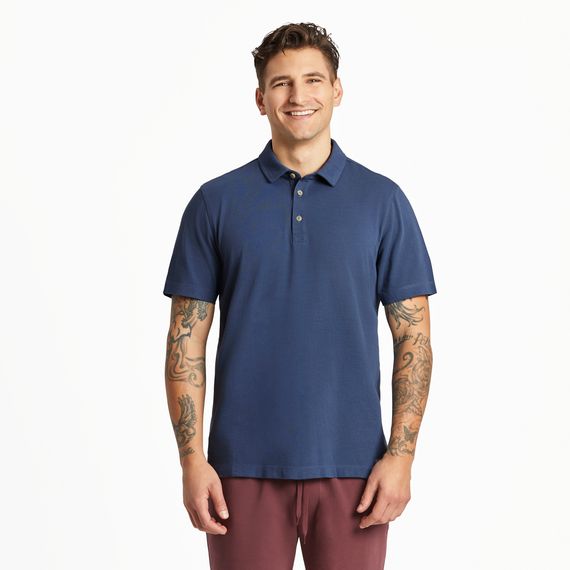 Mens Short Sleeve Crusher Lite Polo Tee Shirt