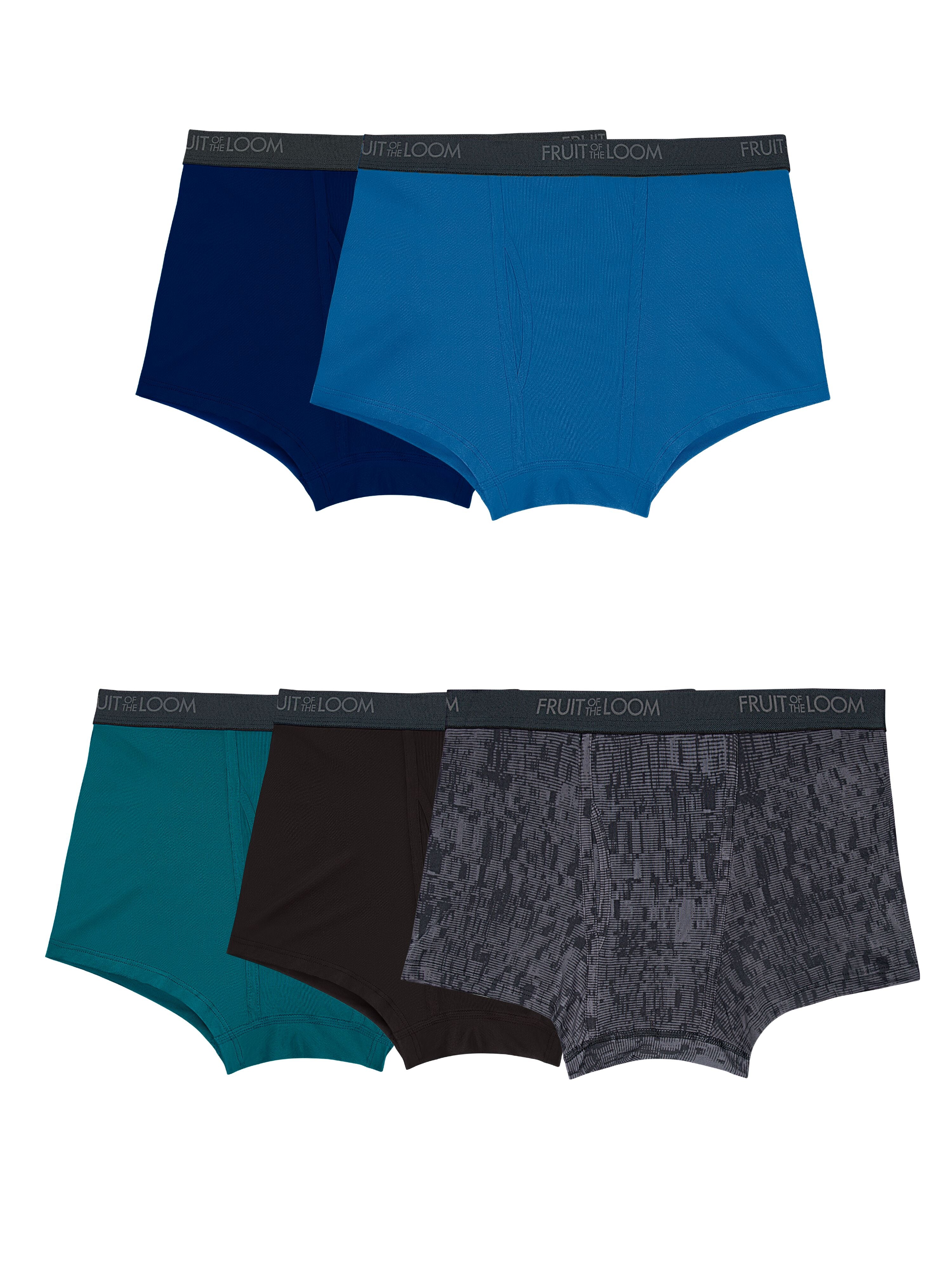 Mid Rise Boxers Mens Micro Stretch Mid Rise Boxer Brief Trunk 5 Pack Assorted ...
