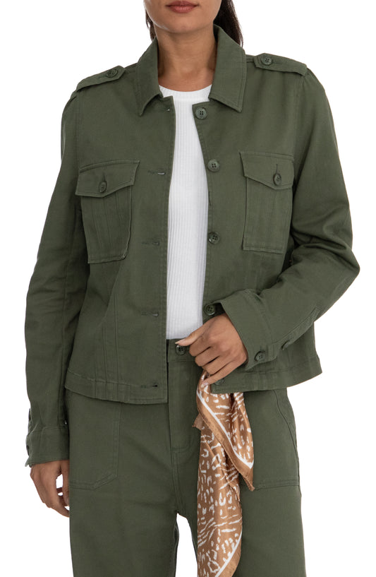 Seamed Epaulet Jacket