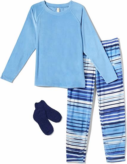 Painterly Stripe Fleece PJ Set