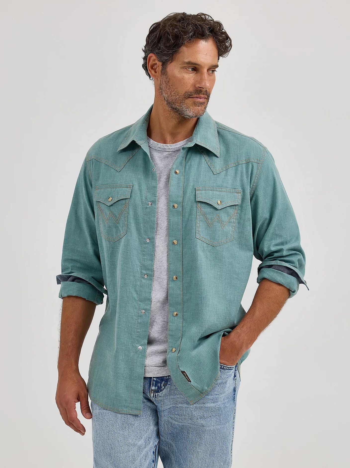 Wrangler Retro Premium Long Sleeve Shirt Modern Fit