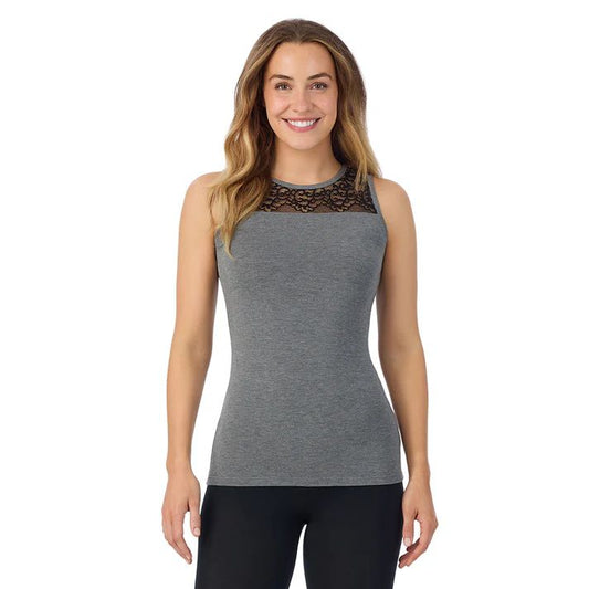 Softwear With Stretch Lace Crew Neck Tank