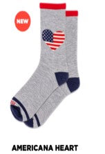 Americana Heart Crew Socks