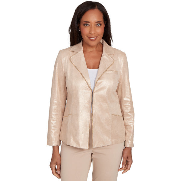 Urban Legend Shimmer Faux Suede Jacket