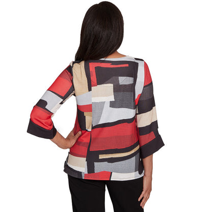 Jet Setter Knit Colorblock Shirt Petite