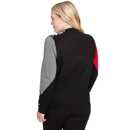 Jet Setter Exploded Argyle Sweater Petite