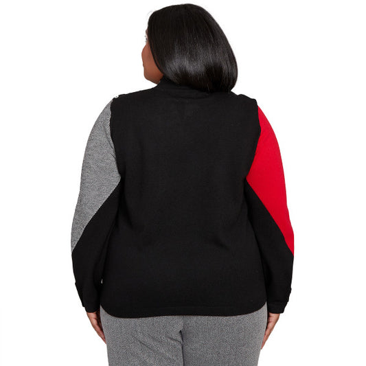 Jet Setter Exploded Argyle Sweater Plus