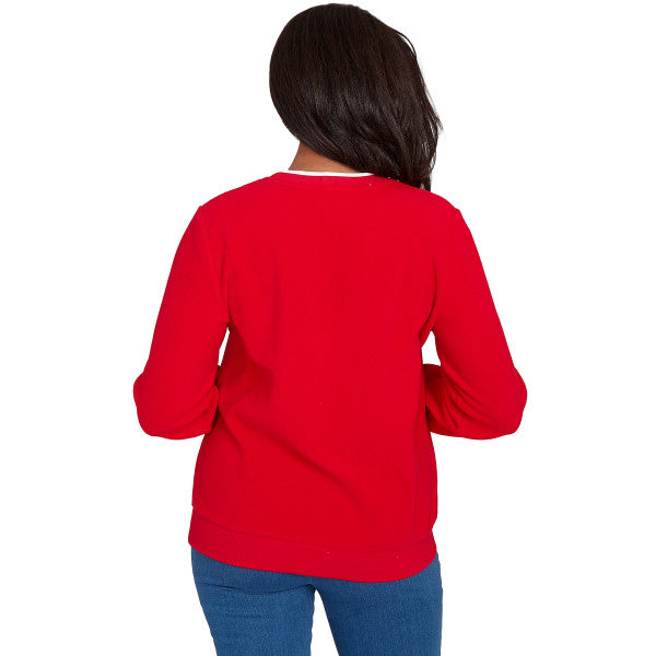 Classic Anti Pill Embellished Yoke Sweater