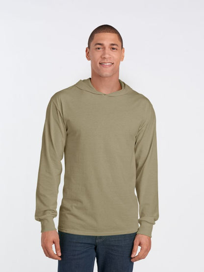 Adult Long Sleeve Hooded Jersey Tee