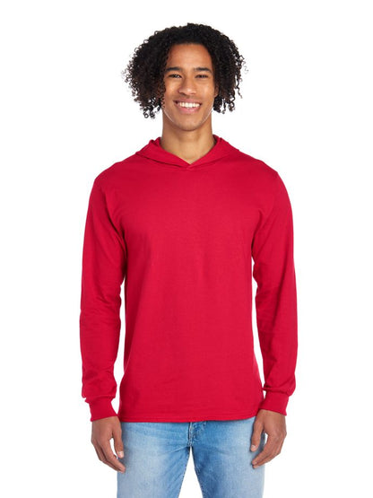 Adult Long Sleeve Hooded Jersey Tee