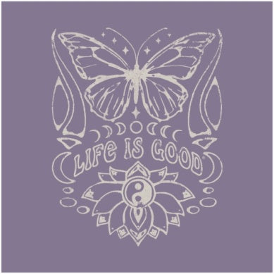 Short Sleeve Crusher Boxy Tee Butterfly