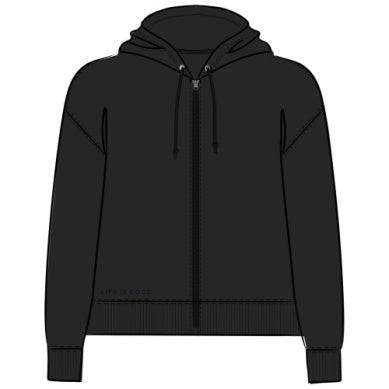 French Terry Boxy Full Zip Hoodie