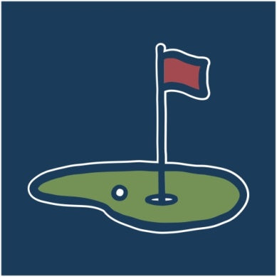 Short Sleeve Lite Polo Vintage Golf Flag