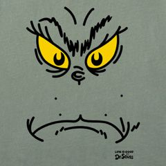 Grinchy Face True Fleece Long Sleeve Crew Neck