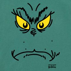 Women Grinchy Face Long Sleeve Crew Neck