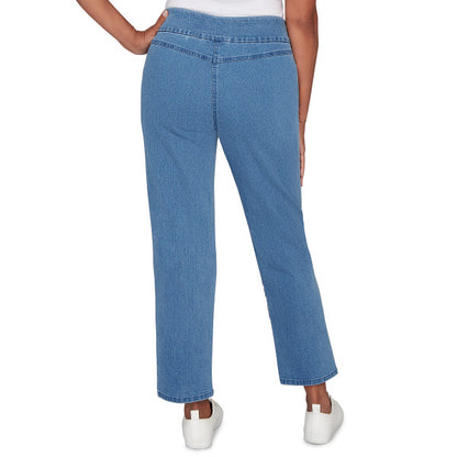 Hilton Head Applique Floral Superstretch Denim Pants
