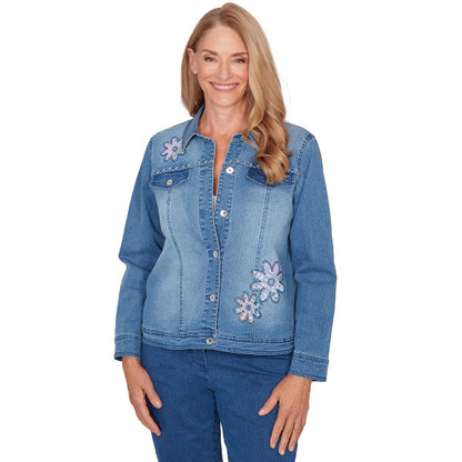 Hilton Head Applique Floral Jacket