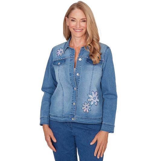 Hilton Head Applique Floral Jacket