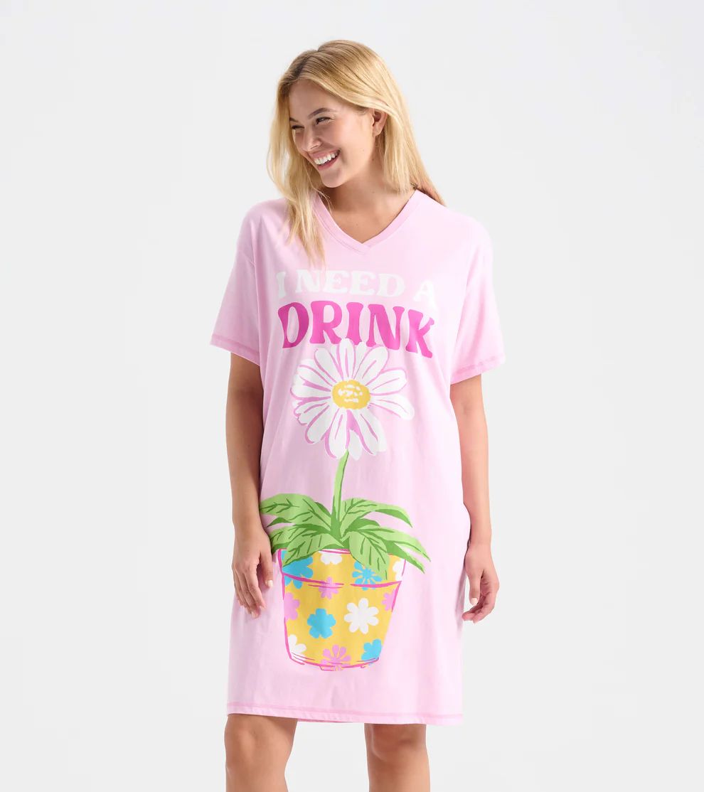 One Size Sleepshirt I Need A Drink