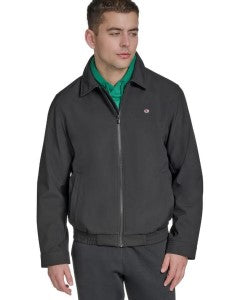 Soft Shell Jersey Backed Lay Collar Golf Bomber Jacket
