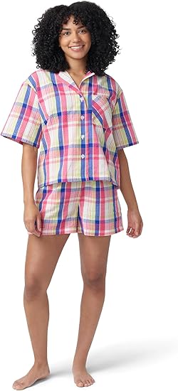 Seersucker Notch Collar PJ set