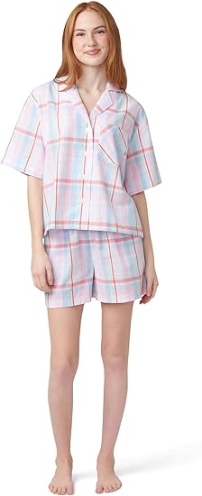 Seersucker Notch Collar PJ set