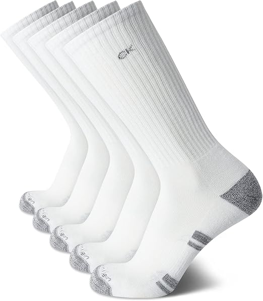 Mens 5 Pack Dual Feed Cushion Crew Sock